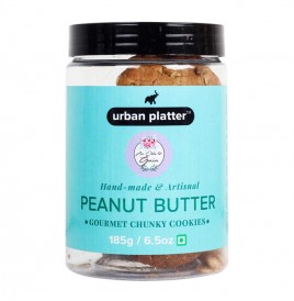 Urban Platter Peanut Butter Gourmet Chunky Cookies  Plastic Jar  185 grams